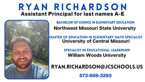 Ryan Richardson, Assistant Principal, Last Names A-E